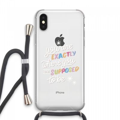 Right Place: iPhone XS Max Transparant Hoesje met koord