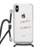 Right Place: iPhone XS Max Transparant Hoesje met koord