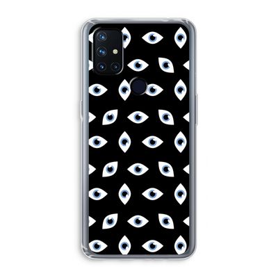 Eyes pattern: OnePlus Nord N10 5G Transparant Hoesje