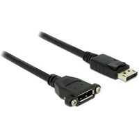 Delock 85114 Kabel DisplayPort 1.2 male > DisplayPort female paneelmontage 4K 60 Hz 1 m