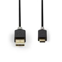 Nedis CCBW60600AT10 Kabel Usb 2.0 Type-c Male - A Male 1,0 M Antraciet - thumbnail