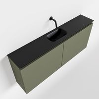 Toiletmeubel Mondiaz Ture | 120 cm | Meubelkleur Army | Eden wastafel Urban Midden | Zonder kraangat