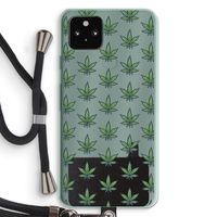 Weed: Pixel 5a 5G Transparant Hoesje met koord