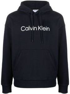 Calvin Klein hoodie en coton à logo imprimé - Bleu