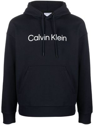 Calvin Klein hoodie en coton à logo imprimé - Bleu