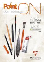 Tekenblok clairefontaine paint on a4 40 vel 250g