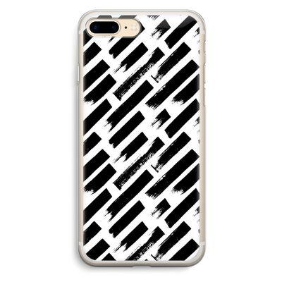 Zwarte vegen: iPhone 7 Plus Transparant Hoesje