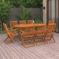 9-delige Tuinset 180x90x75 cm massief acaciahout