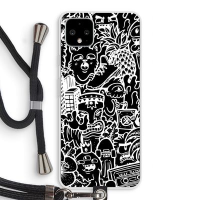 Vexx Black Mixtape: Pixel 4 XL Transparant Hoesje met koord