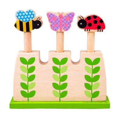 Bigjigs houten tuin pop up dieren
