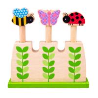 Bigjigs houten tuin pop up dieren