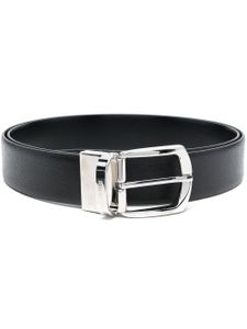 Zegna ceinture réversible en cuir 35 mm - Noir