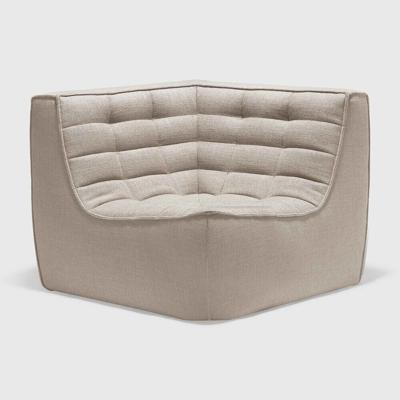 Ethnicraft Modulaire Bank 'N701' 90° Vierkant Hoekelement, kleur Beige