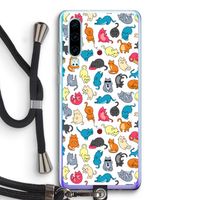 Kleurrijke katten: Huawei P30 Transparant Hoesje met koord
