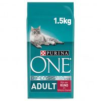 Purina One Adult met rund kattenvoer 2 x 1,5 kg - thumbnail