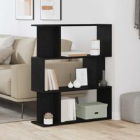 Boekenkast Zwart Eiken 80x24x96 cm Engineered Wood