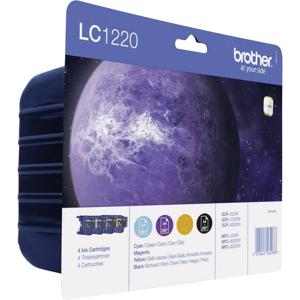 Brother Inktcartridge LC-1220 Origineel Combipack Zwart, Cyaan, Magenta, Geel LC1220VALBPDR