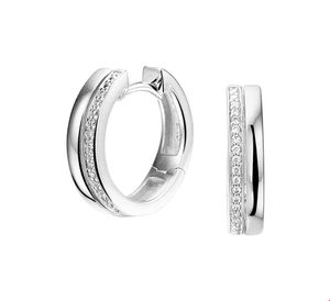 TFT Klapcreolen Diamant 0.09ct (2x 0.045ct) H SI Witgoud Glanzend