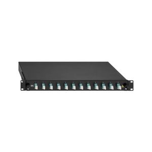 Glasvezel-splitterbox Rutenbeck 12 x LC-D OM3 aqua 12 poorten 1 HE