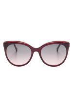 Carolina Herrera lunettes de soleil à monture papillon - Rouge - thumbnail