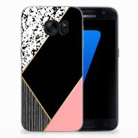 Samsung Galaxy S7 | TPU Hoesje | Zwart Roze Vormen