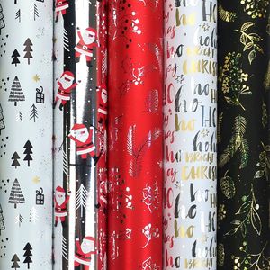 CHAMONIX Metallic assortiment cadeaupapier inpakpapier voor kerstmis - 150 x 70 cm - 3 rollen