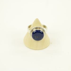 Zilveren Ring met Lapis Lazuli Maat 18,5 - Verstelbaar (Sterling Zilver 925)