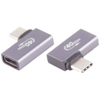 USB-C-adapter, 4.0, 90° hoek links/rechts, Pro Adapter, haaks 10080135 BKL Electronic 1 stuk(s) - thumbnail