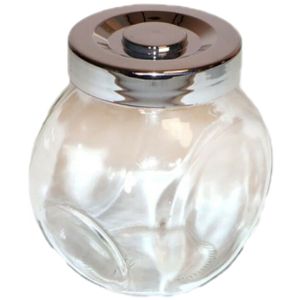 Kruidenpotje van glas met deksel 150ml - 6 x 8 x 8 cm