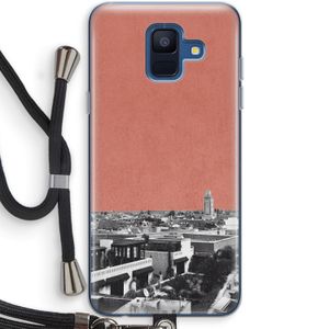 Marrakech Skyline : Samsung Galaxy A6 (2018) Transparant Hoesje met koord