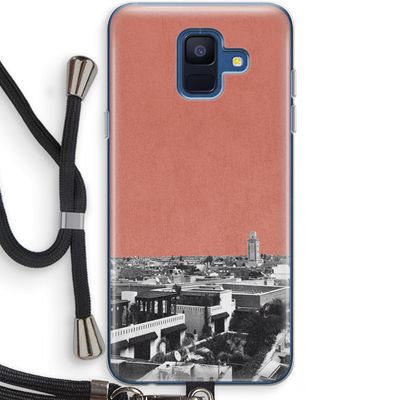 Marrakech Skyline : Samsung Galaxy A6 (2018) Transparant Hoesje met koord