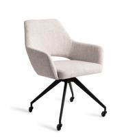 Jesper Home Eetkamerstoel 'Yanai' Glide Black, kleur Pigeon