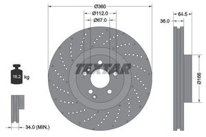 Textar Remschijf 92260305