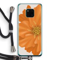 Orange Ellila flower: Huawei Mate 20 Pro Transparant Hoesje met koord