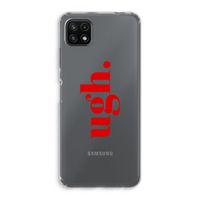 Ugh: Samsung Galaxy A22 5G Transparant Hoesje