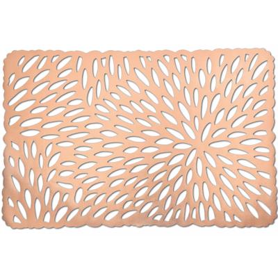 Zeller tafel Placemats - glanzend koper - rechthoekig - 29 x 44 cm - onderleggers