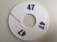 Maatring 11 cm wit/zwart 47