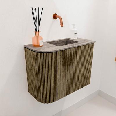 Toiletmeubel Mondiaz Joya Dlux | 51.6 cm | Meubelkleur Dusk | Faye wastafel Oza Wasbak Rechts | Zonder kraangat(en)