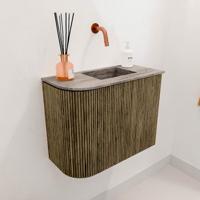 Toiletmeubel Mondiaz Joya Dlux | 51.6 cm | Meubelkleur Dusk | Faye wastafel Oza Wasbak Rechts | Zonder kraangat(en) Toiletmeubel Mondiaz Joya Dlux | 51.6 cm | Meubelkleur Dusk | Faye wastafel Oza Wasbak Rechts | Zonder kraangat(en)