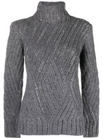 Ermanno Scervino pull à col roulé - Gris