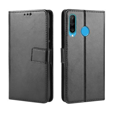 Retro Crazy Horse textuur horizontale Flip lederen case voor Huawei Maimang 8 met houder & kaartsleuven & fotolijstjes (zwart)
