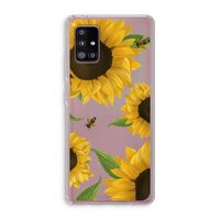 Sunflower and bees: Samsung Galaxy A51 5G Transparant Hoesje