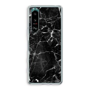 Zwart Marmer 2: Sony Xperia 5 III Transparant Hoesje