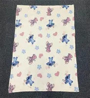 Stitch fleece plaid beige 110 x 150 cm - polyester