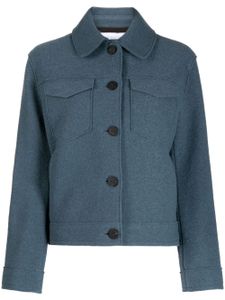 Harris Wharf London veste Western en laine bouillie - Bleu