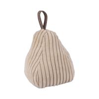 Deurstopper - beige - gestreept - 14 x 13 x 21 cm - polyester - deurstopper met strepen - thumbnail