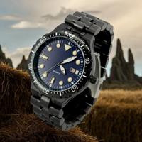TimberWood IronOak™ - Zwart houten heren Horloge