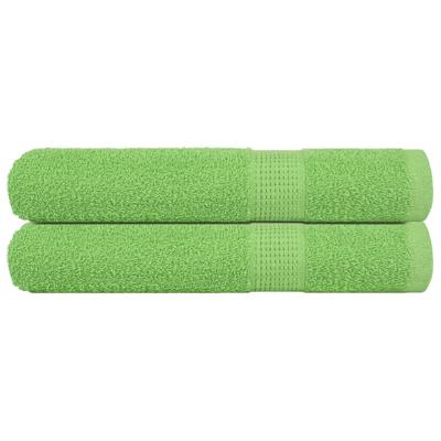 VidaXL Saunahanddoeken 2 st 80x200 cm 360 g/m² 100% katoen appelgroen