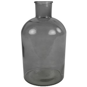 Countryfield vaas - grijs/transparant - glas - apotheker fles - D17 x H31 cm   -