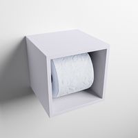 MONDIAZ Easy Toiletrolhouder CUBE 160 solid surface  16x16cm kleur Cale. Geschikt voor op en inbouw.